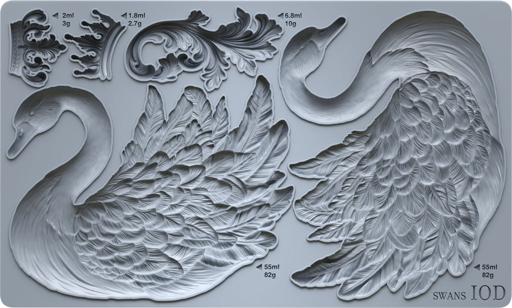 Swans | IOD Mould | 6"x10"